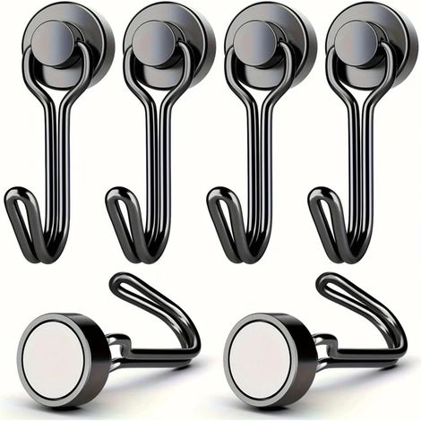 20 Stück schwarze Magnethaken Cruis Hochleistungs-Neodym-Magnetaufhänger seltenen Erden, extra (1/5)