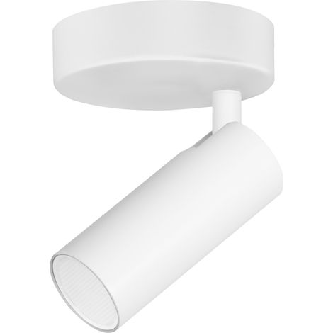 Forlight Logos - Projecteur LED 4.2W et 282lm avec Blanc Chaud 3000K. Diamètre 10cm. Structure en Acier. Coloris Blanc