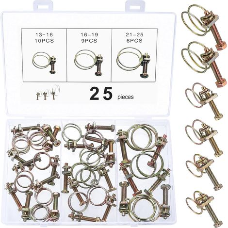 Colliers de Serrage à Double Fil Réglables pour Tuyaux (1/5)