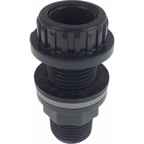 Traversée de paroi 1/2 pouce PVC, petit model, longueur 6 cm - jardiboutique (1/3)