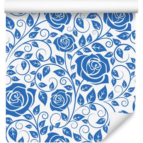 Papier peint Roses Azur 50x1000 cm (1/5)