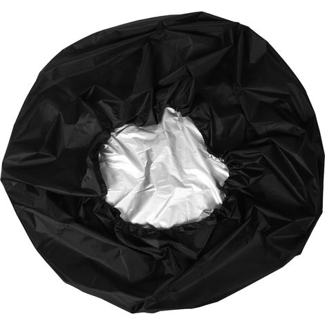 Housse de Table Ronde Étanche Protection Extérieure Anti-uv et Résistante aux Intempéries pour Mobilier de Jardin Terrasse Balcon Noir (1/5)