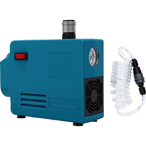 Compresseur d'air à batterie Li-ion compatible avec la cloueuse pneumatique portable Makita BL1860B (175 PSI, bleu) (1/5)