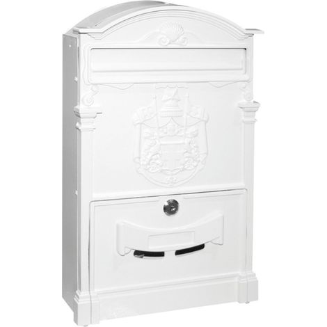 Buzon Exterior 25X8X40,8Cm Natuur Aluminio Blanco Imperio Nt97367 (1/2)