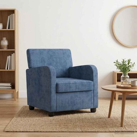 Poltrona Blu Chenille vidaXL (1/5)