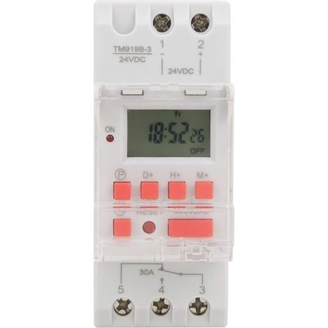DC 24V 30A Hebdomadaire 12/24hrs Minuterie Interrupteur LCD On Off Contrle Programmable Relais De Temps, Minuteur (1/5)
