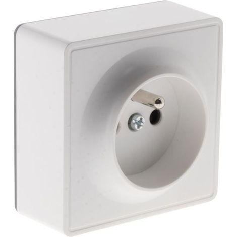 Steckdose 2P 16A Saillie Vulco Weiß - Zenitech