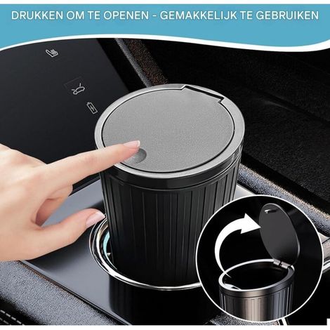 Getränkehalter mit Deckel fürs Auto. Mini-Mülleimer für die Autotür. Wasserdicht und multifunktional. Kleiner, tragbarer Aufbewahrungsorganizer. (1/4)