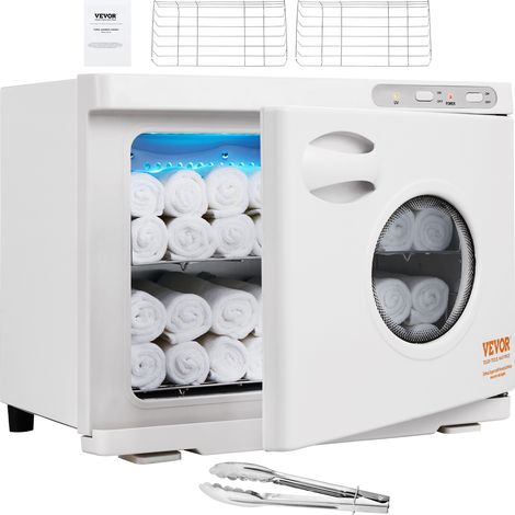 VEVOR Calentador de Toallas Esterilizador Secador de Toallas de 23L con Luz UV 2 Cestas de Acero Inoxidable Calentamiento Rápido Adecuado para Máximo de 54 Toallas Spa Salón de Belleza para Baño Hotel (1/5)