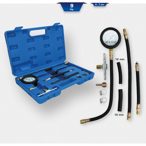 BRILLIANT TOOLS Kit de testeur de pression de pompe à injection de carburant 9 pièces - BT581250 (1/5)