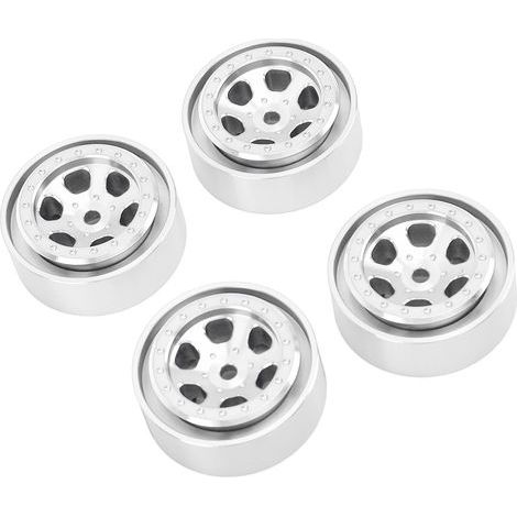 1,3 Zoll Aluminiumfelgen, 6 Löcher, für Traxxas TRX4M 1/18 RC Crawler (silber). (1/5)