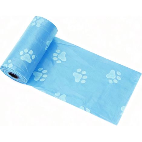 Rollo de bolsas para excrementos de perro, dispensador de residuos, plástico impermeable, a prueba de fugas, fácil de limpiar, azul (1/5)