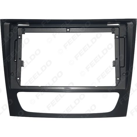 Versatile frame for Mercedes-Benz E-Class W211 (1999-2007), compatible with large screen Android navigation systems and 9-inch audio-visual panels. (1/5)