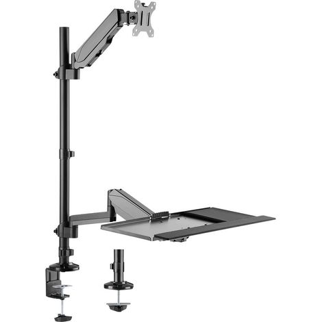 My Wall Supporto da tavolo per monitor HL63L 1 Display: (s) 43,2 cm (17) - 81,3 cm (32) Nero Regolabile in altezza, I