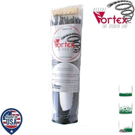 Tube 20 fils nylon hélicoïdal copolymère VORTEX - 2,40 mm x 41 cm - qualité professionnelle - fabrication américaine