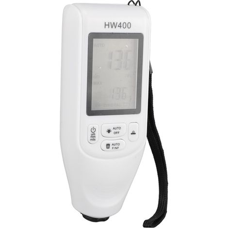 Jauge d'épaisseur de revêtement numérique 0-2000 µm, 3 unités, détection automatique FE/NFE, mesure peinture industrielle, blanc (1/5)