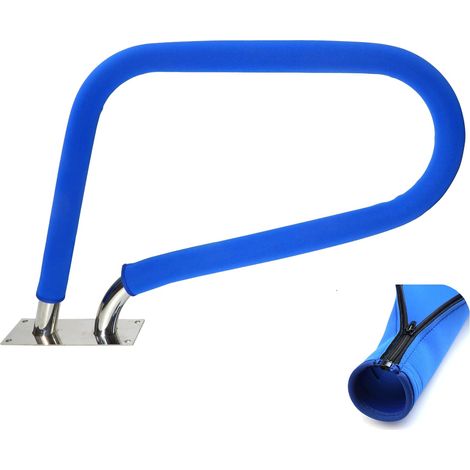 Housse pour main courante de piscine – Revêtement antidérapant zippé pour mains courantes de piscine enterrée (4 pieds, bleu roi) (1/5)