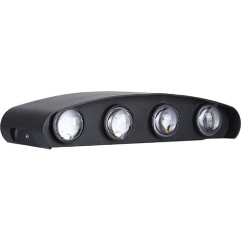 Up and Down Lights 8W 4000K Black Frame 8 Lamp Beads IP65 Waterproof LED Wall Lights for Bedroom Office Hotel (1/5)