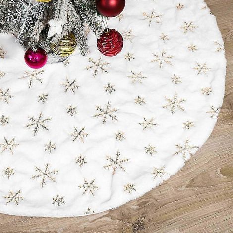 Jupes de sapin de Noël, housses rondes pour sapin de Noël, supports de sapin en fourrure, housses de sapin en moquette, décorations de Noël (1/5)