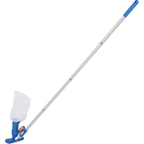 Aspirateur de piscine portable avec tiges en 4 sections, kit de nettoyage sous-marin pour spa, bassin et fontaine, prise européenne (1/5)