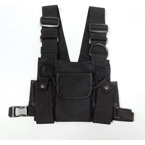 Radio Talkie walkie Poche de Poitrine Sacs Harnais Paquet Sac a Dos Etui (1/4)