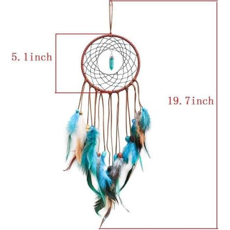Attrape-Rêves - Diamètre 5,1 Pouces - Décoration Murale Pour Chambre Enfant - Cadeau - 1 Pièce (1/4)