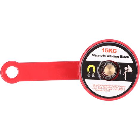 Porte-Electrode Magnétique Professionnel Fixation Soudage 2" Rouge Alliage 15Kg