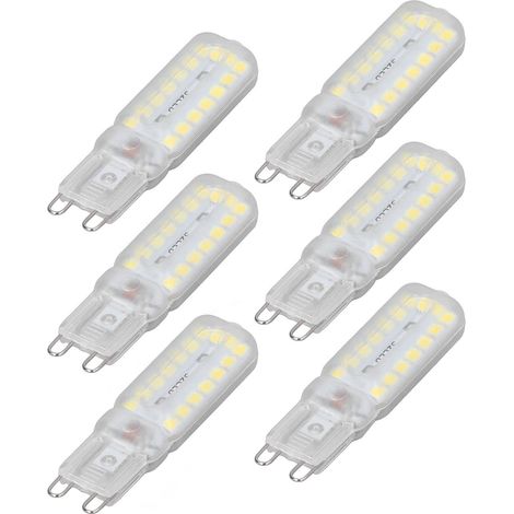 Confezione da 6 lampadine G9 da 7W per esterni – luce bianca naturale 220-240V – lampada da scrivania/parete – a risparmio energetico
