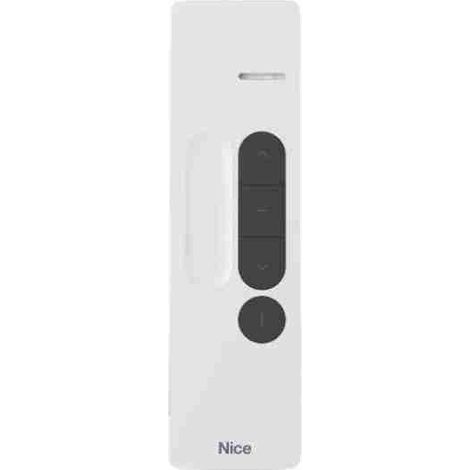 Nice DOMIP1SV - Trasmettitore bidirezionale portatile, monocanale, bianco, con slider e tasto Sole On/Off