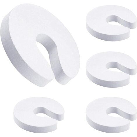 Foam Door Stopper Safety Door Stopper Protective Clip Door Stopper 5 Pieces White (1/5)