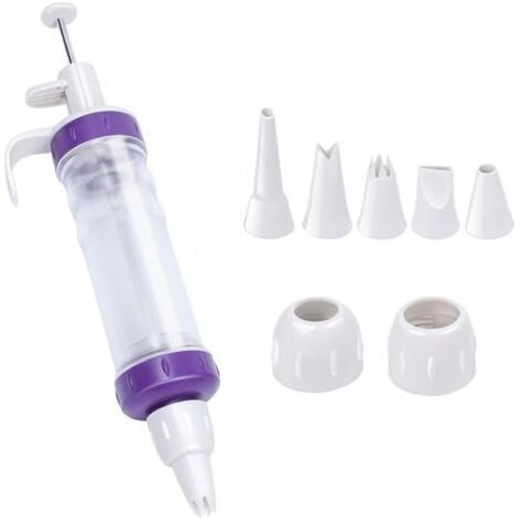 Cream Guns, Cookie Guns with 7 Nozzles, Dessert Decorating Syringe, Piping Nozzle, DIY Cake Decorating Tools (1/5)