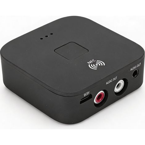 Adaptateur Bluetooth sans Fil 3.5 mm, Récepteur Audio pour TV, Voiture, Smartphones, Tablettes et Ordinateurs Portables, Noir (1/5)