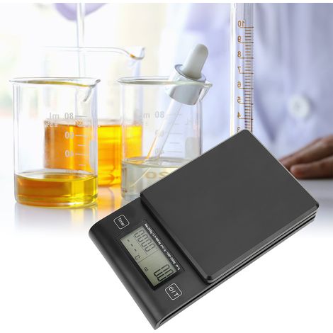 Multifunktionale digitale LCD-Kaffeewaage, elektronische Küchenwaage mit Timer und Temperatursensor (1/5)