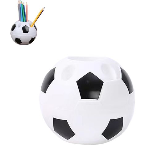 Porte-stylo en Forme de Ballon de Football, Organisateur de Bureau Créatif en Plastique, Boîte de Rangement Multifonction pour Fournitures Scolaires et de Bureau, Grande Capacité (1/5)