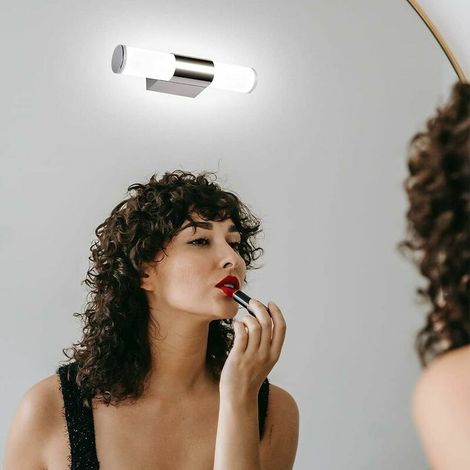VURAHOME - Lumière de Miroir de LED Salle de Bain 12W 25cm Maquillage Avant Lampe de Miroir d'éclairage 6000K Blanc Froid Applique Murale Étanche pour Miroir de Salle de Bain Mur Miroir de Courtoisie (1/5)