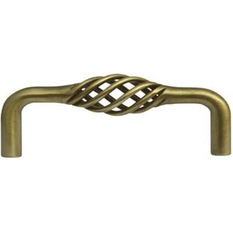 Tirador giratorio para muebles estilo jaula de pájaros, centros de 96 mm (bronce) (1/4)