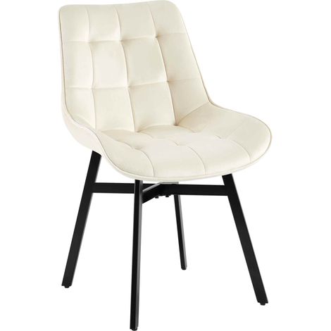 Esszimmerstuhl Colby creme Samt