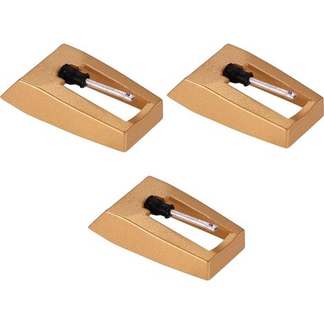 3pcs Aiguilles Platine Vinyle, Résistantes Aiguille Tourne Disque Rechange Pratiques Platines Vinyles Accessoires pour Systèmes Hi-Fi Domestiques et Gramophones de Collection Vintage (1/5)