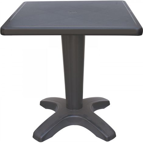 Tavolo ZAVOR da giardino in plastica 70x70 ribaltabile ANTRACITE (1/4)