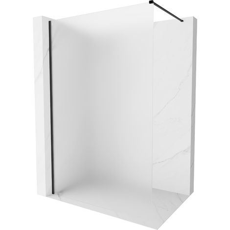 Mexen Kioto-X Duschwand Walk-in 50 x 200 cm, matt 10 mm, schwarz - 800-050-101-70-30-X (1/5)