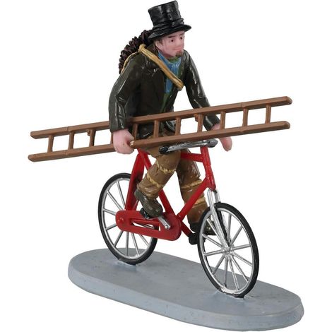 Lemax Spazzacamino Con Scala Su Bici - Travelling Chimney Sweep - LEMAX - 12035