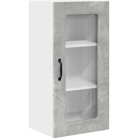 Meuble mural de cuisine,Armoire de cuisine avec étagère Gris béton 40 x 31 x 80 cm CFW17495 (1/5)