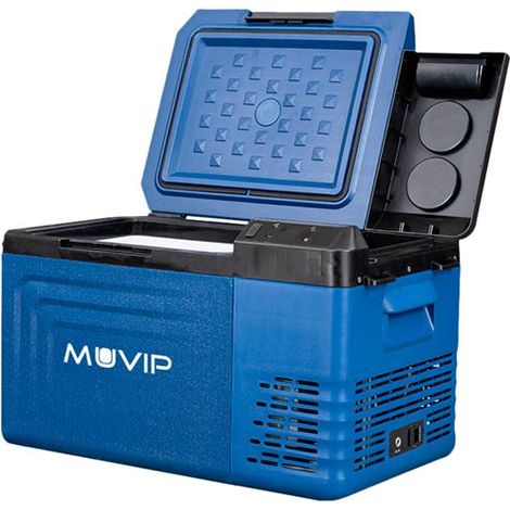 Muvip réfrigérateur portable à compresseur blue 19 litres - température entre -20º/+20º - poignées de transport - compresseur silencieux - couleur bleue