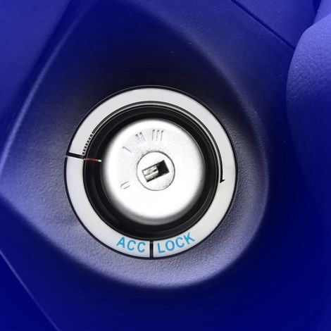 Bague lumineuse de contact en alliage pour Ford Focus 2005-2018, cache-trou de clé noir, garniture intérieure ronde (1/5)
