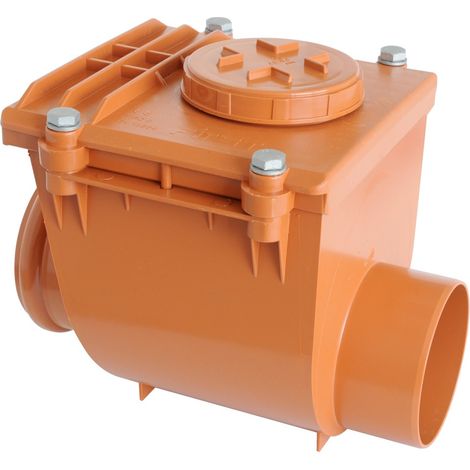 First Plast NRO110A-Y Valvola Antiritorno in PVC ad Incollaggio, Rosso, ø 110 mm (1/5)