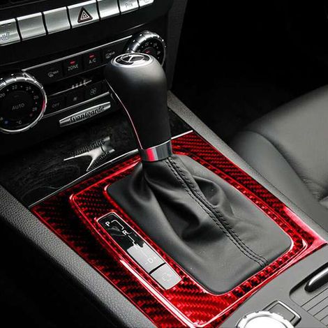 Suitable for 2007-2013 Mercedes-Benz W204 C-Class center console gearshift decorative sticker (1/4)