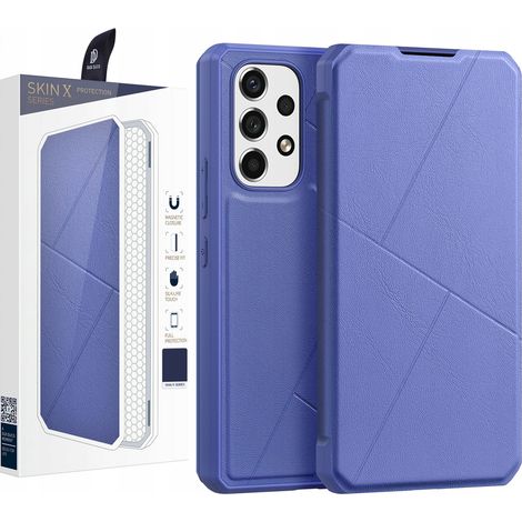 DUX Ducis Skin X Custodia con chiusura a libro per Samsung Galaxy A73 Blu (1/5)