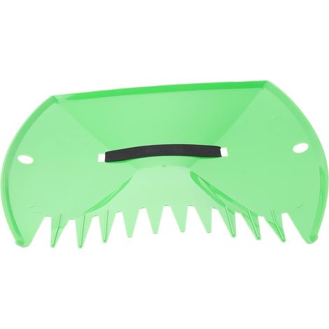 Râteau à Main Simple Vert en Plastique pour Nettoyage du Jardin Automne Décoraion, Outil de Jardinage pour Paillage Jardin, Rateau de Jardin Desherbage (1/5)