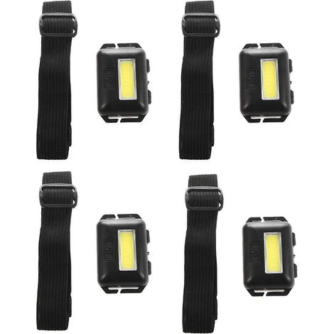 Lampe frontale LED COB Mini 4X, 3 modes, étanche, idéale pour le camping et la pêche, couleur noire. (1/5)