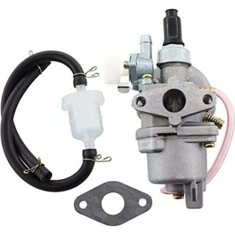 Carburateur PZ13 de 13 mm avec filtre à essence pour moteurs 2 temps de 47 cc, 49 cc, 50 cc tels que les Mini ATV, Quad, Dirtbike, Pocket Bike. (1/4)